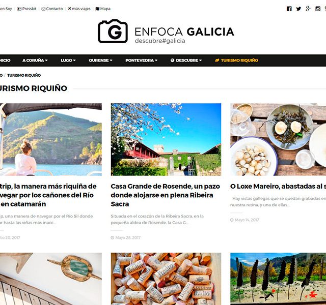 Enfoca Galicia secciones internas